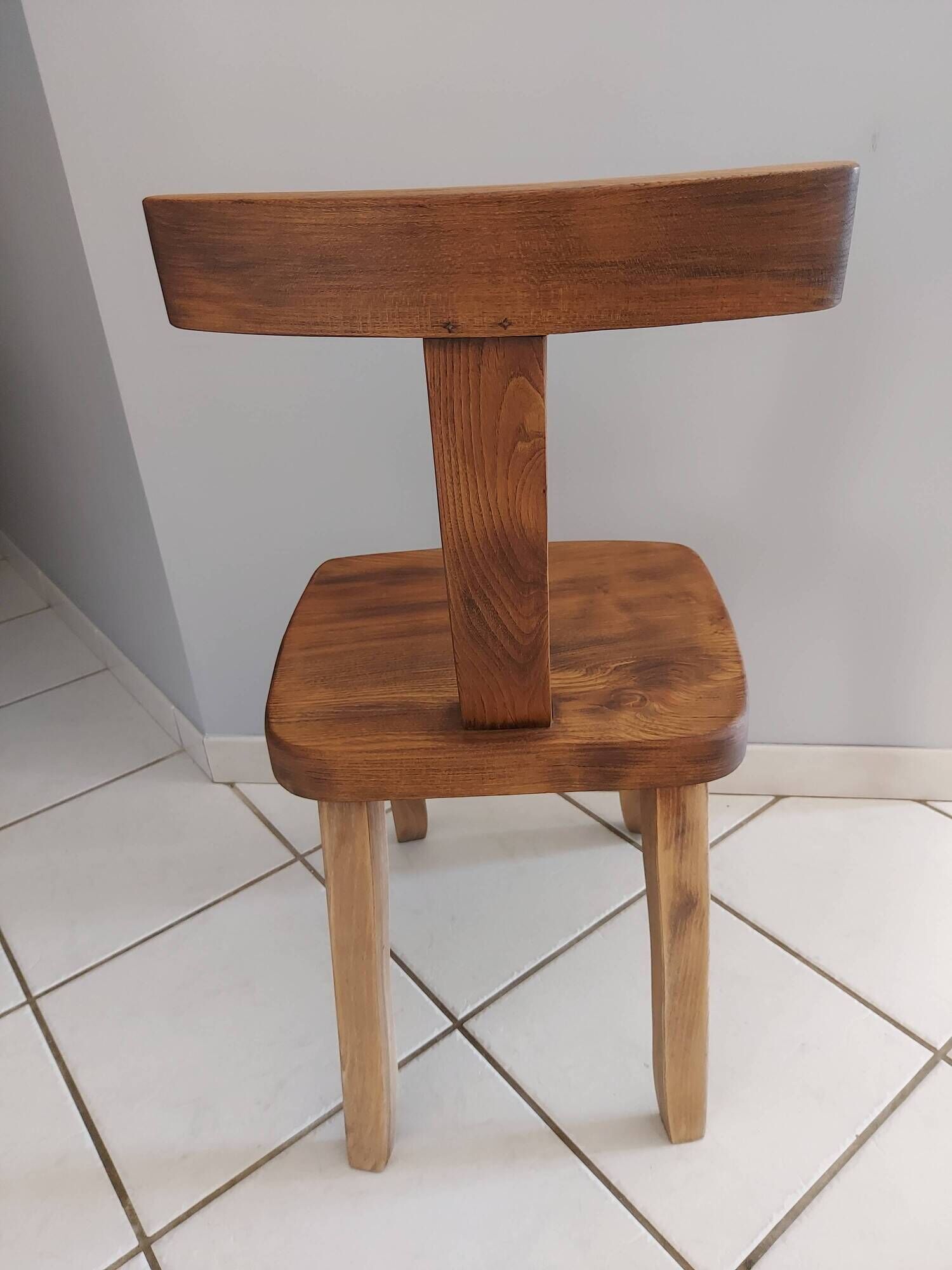 Suite of 4 rustic chairs from the 70/80's