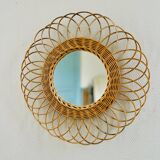 Rattan mirror