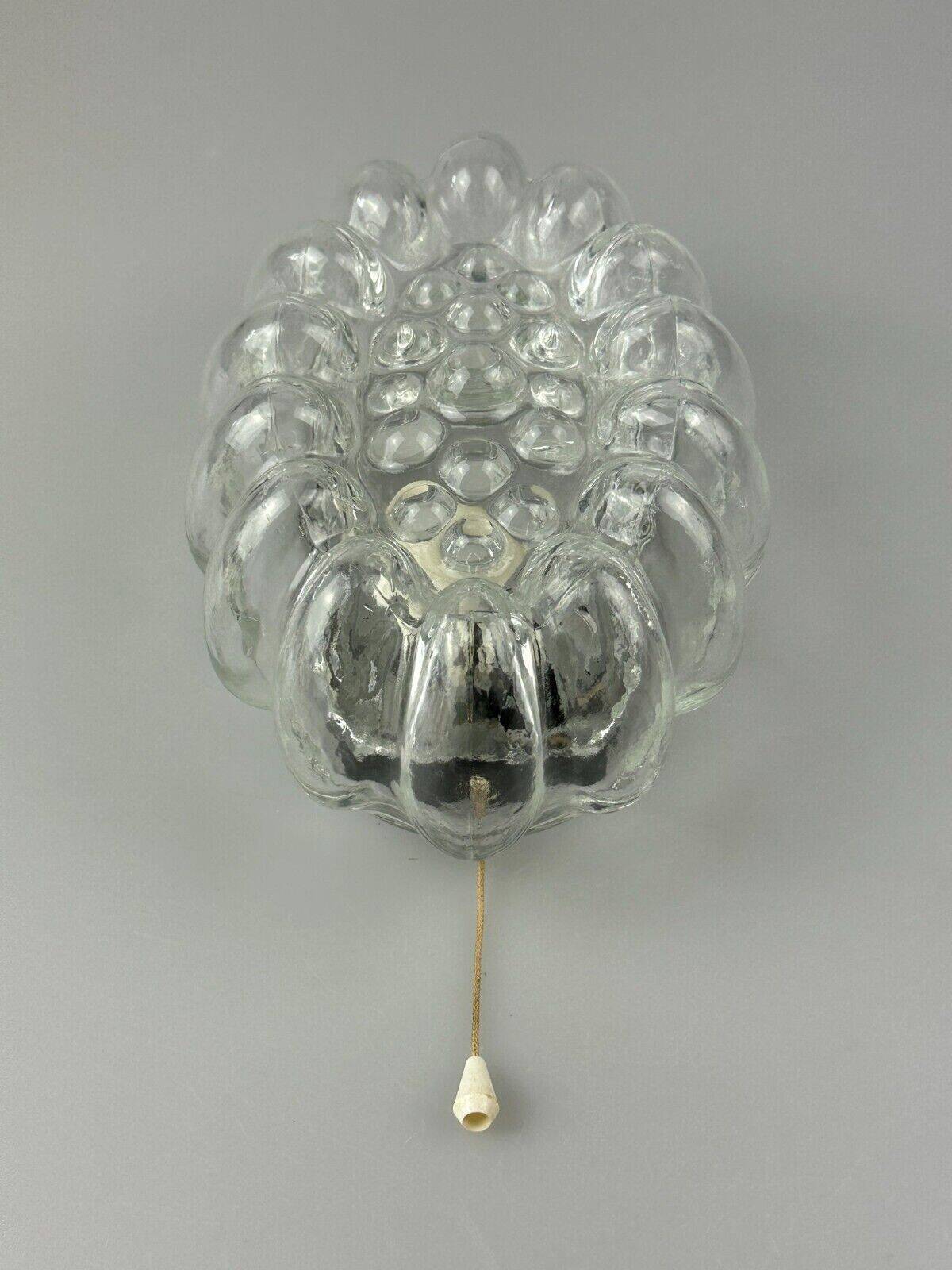 60s 70s wall lamp made of glass & metal bubble wall sconce space age design