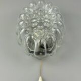 60s 70s wall lamp made of glass & metal bubble wall sconce space age design