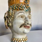 Vase céramique italienne Caltagirone Sicile 1960