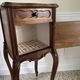Bedside table / bedside table in veneered wood, molded and carved with foliage Louis XV style