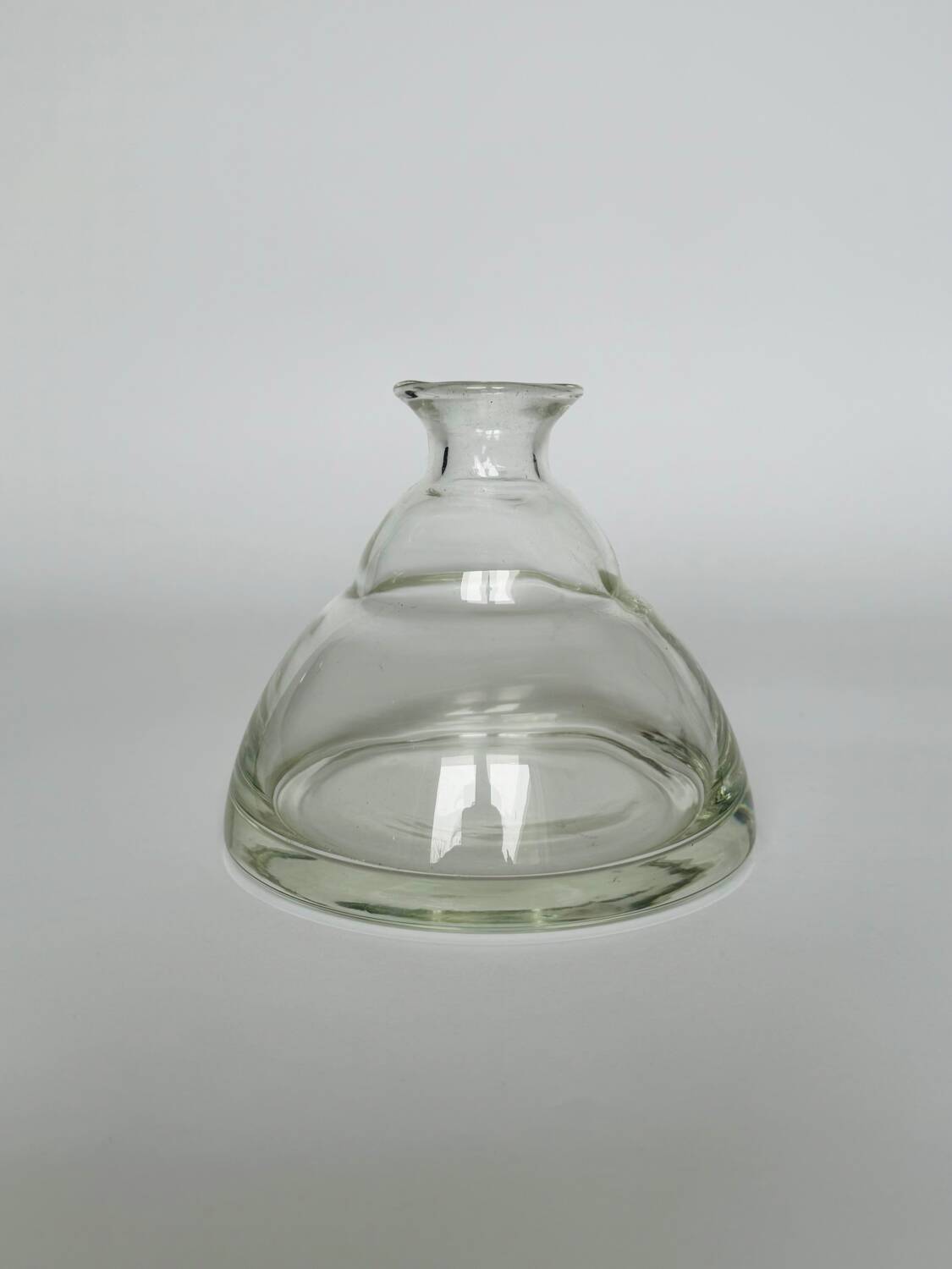 Vintage Modernist Bubble Clear Glass Vase