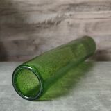 Vase verre bullé vert