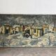 Snowy village, knife oil, signed