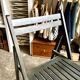 Black wooden folding chair