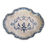 Plat ovale faïence de Moustiers XVIIIe, décor dit à la Bérain