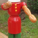 Vintage wooden Pinocchio, 1.87m tall, very rare piece.
