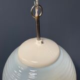 Mother of pearl opaline glass pendant lamps from the 1960s