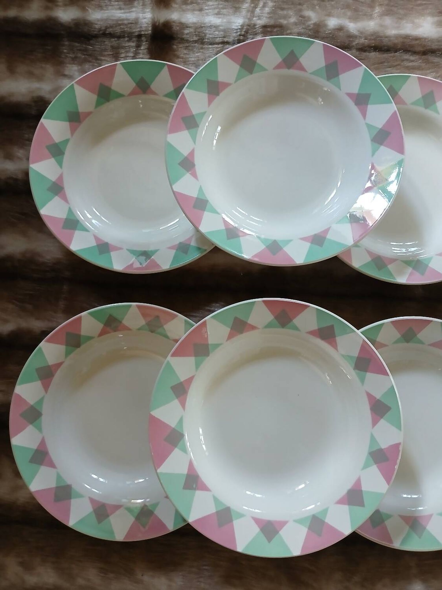 11 antique deep plates from Digoin and Sarreguemines