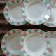 11 antique deep plates from Digoin and Sarreguemines