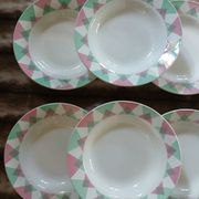 11 antique deep plates from Digoin and Sarreguemines