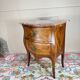 Commode Sauteuse Galbée En Marqueterie D’époque Louis XV XVIII Eme Siècle