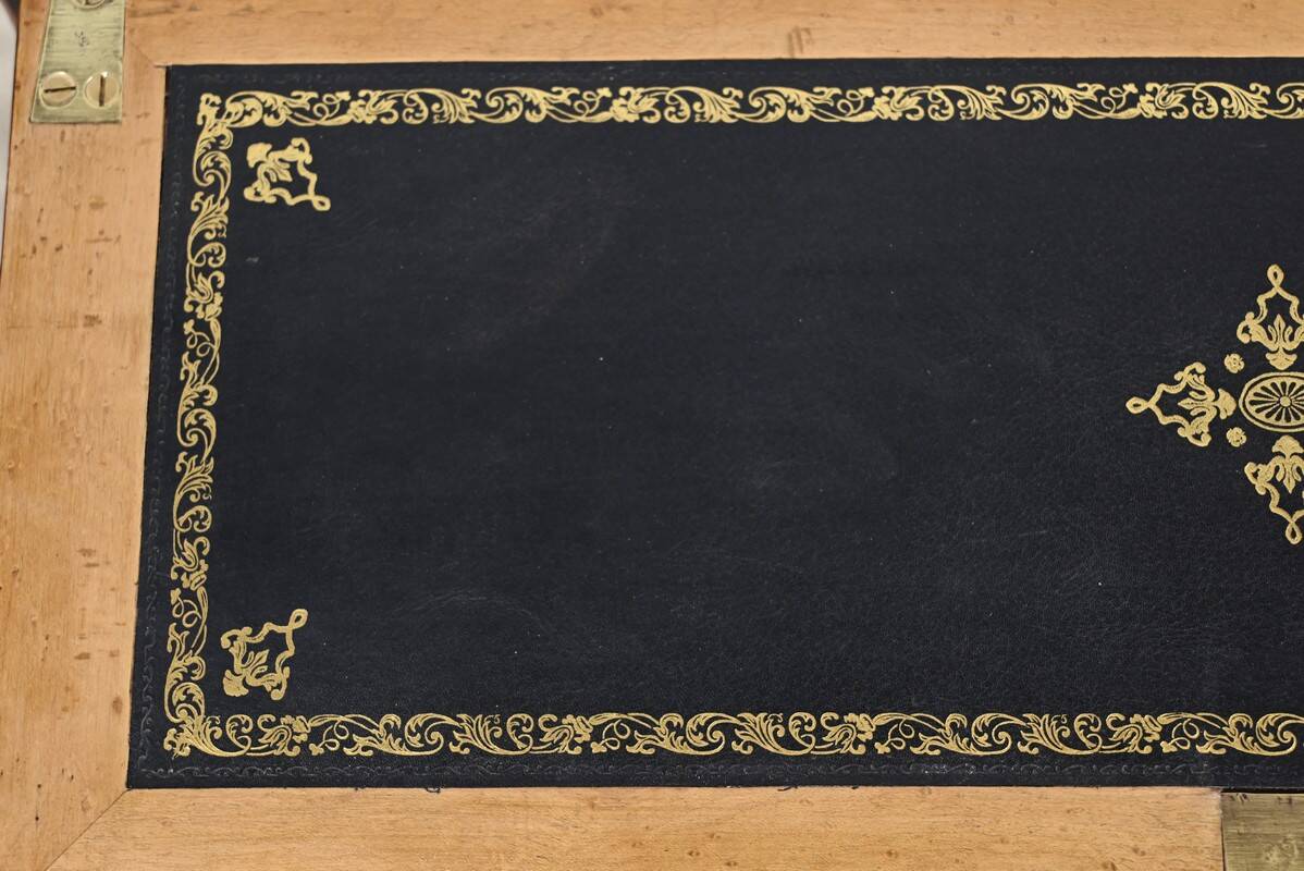 Blackened pearwood and amboyna sloping desk, Napoleon III period, mid-19th century
