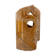 Vase visage en grès Raku