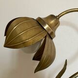 Lampe fleur en laiton