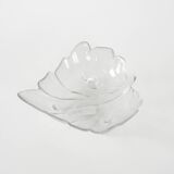 Glass leaf bowl, Danish design, 1970s, made in Denmark