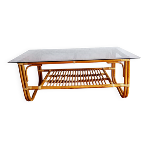Table basse en rotin