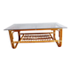 Vintage 1960s rattan coffee table