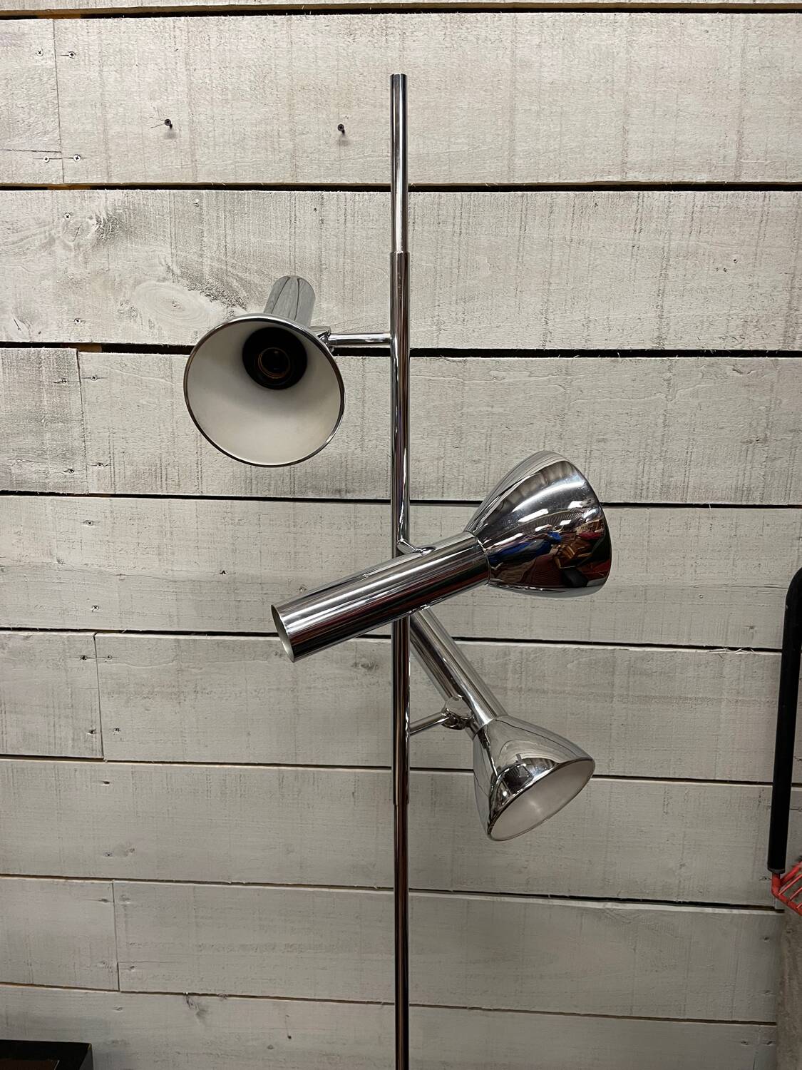 Lampadaire chromé 3 spot vintage design 70