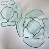 Two vases handkerchiefs Guzzini plexiglass lucite design 70s