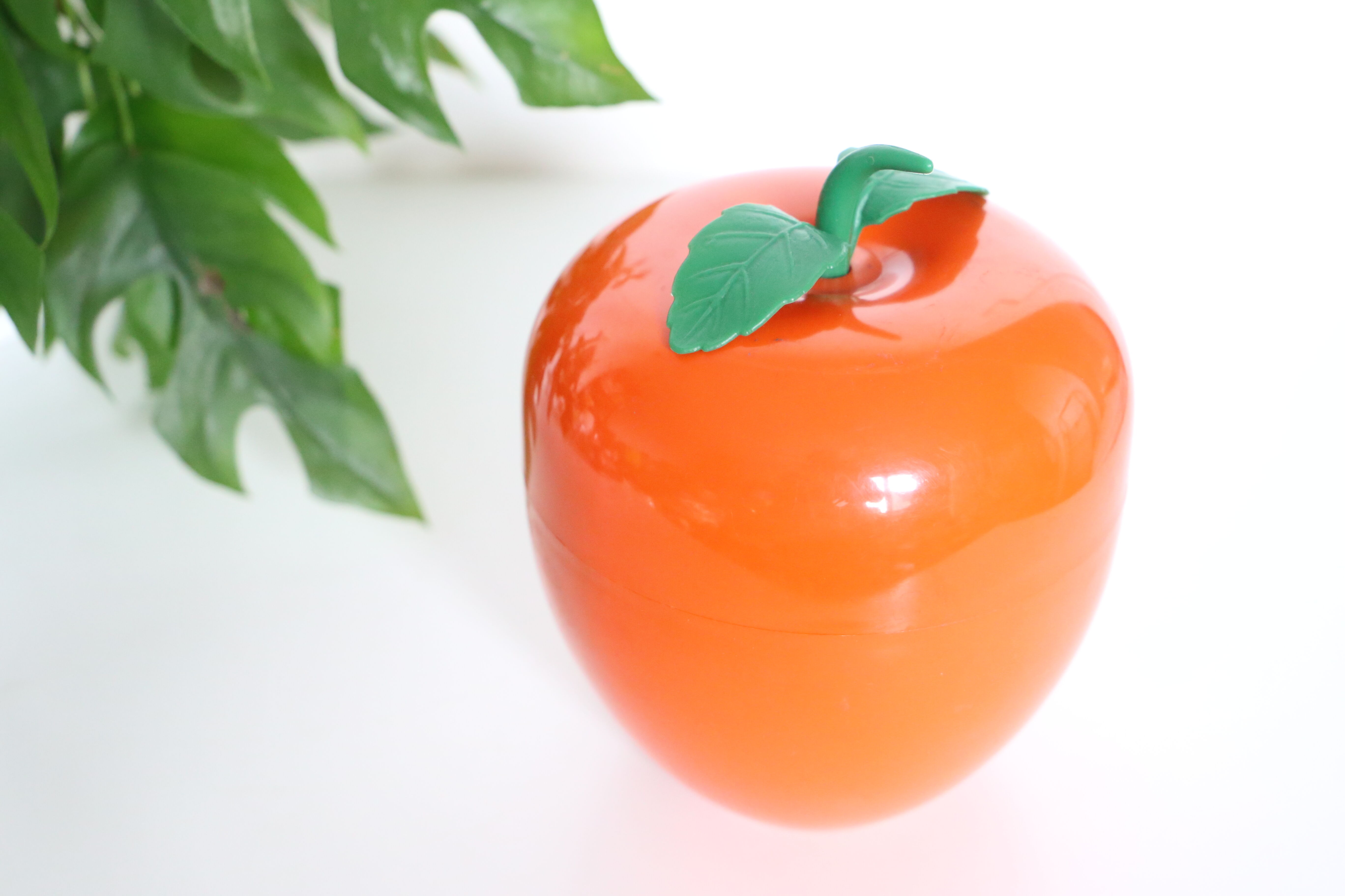 Orange ice bucket, vintage