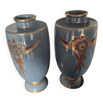 Pair of large Art Deco vases