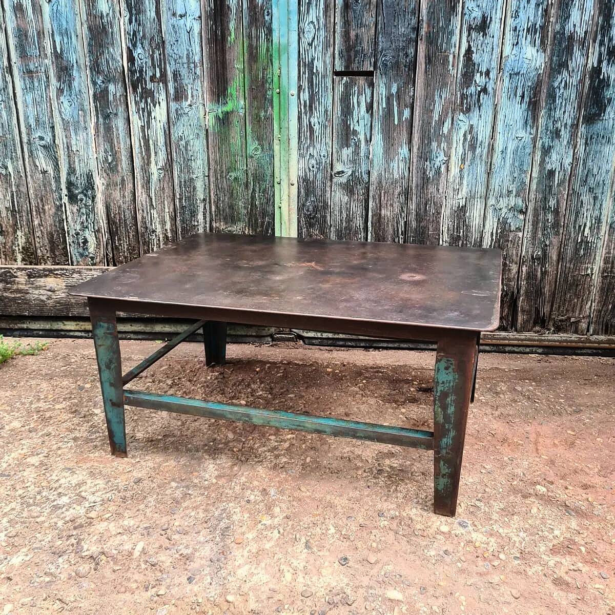 Industrial metal coffee table