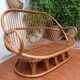 Rattan bench 70s