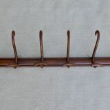 Wooden wall coat rack with 6 double hooks, bistro