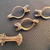 Antique brass curtain tiebacks - Set of 4