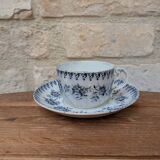 Antique coffee cup with saucer, Saint Amand and Hamage, Jeannette model