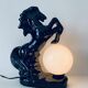 Ceramic and opaline horse lamp