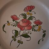 Assiette décorative artisanat français "Bouquets"