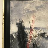 Oil on canvas abstract contemporary work entitled "composition" signed duminil (frank)