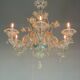 Rezzonico chandelier, venice, gilded murano glass circa 1920