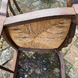 Set of 2 wooden armchairs and canage
