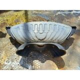 1 enamelled cast iron art deco planter