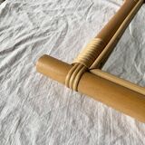 Vintage bamboo and rattan mirror