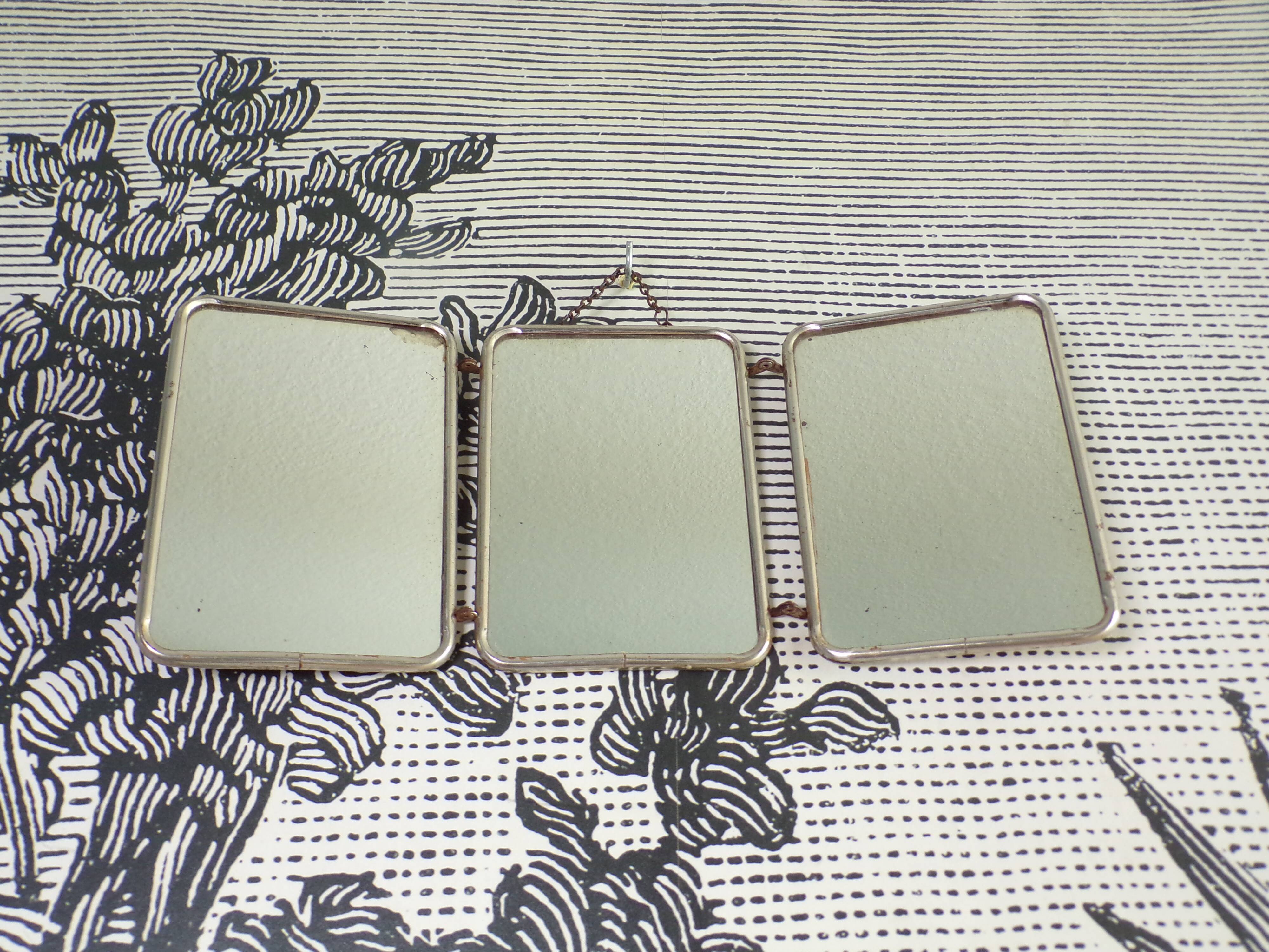 Old triptych mirror