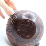 Ball vase with anthropomorphic handles signed by marivaldo Brazil
