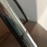 Pair of chrome metal folding chairs