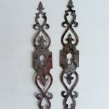 paire d'entrées de serrure anciennes pour meuble,porte,armoire