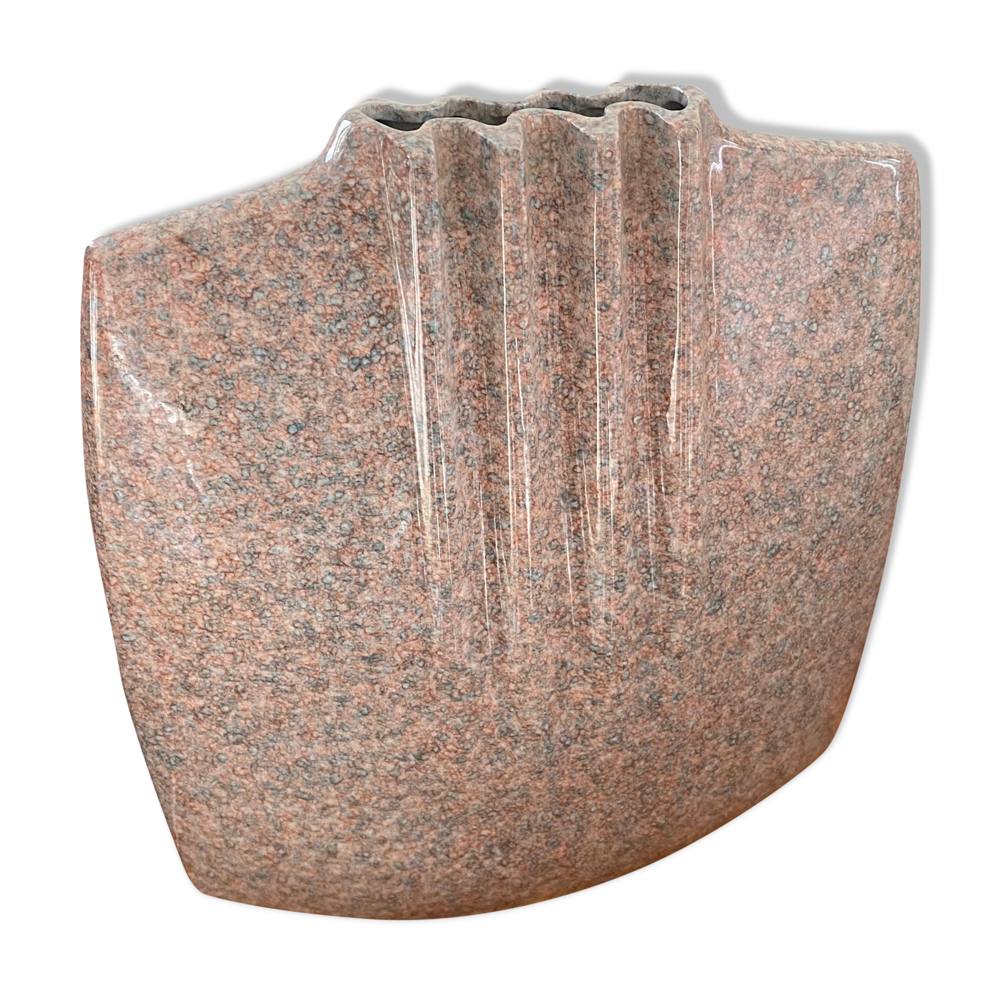 Virebent ceramic vase free form art deco