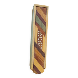Jeu de dominos boîte en marqueterie