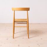 Set of 6 vintage dining chairs from uluv, wicker seats, czechoslovakia, 1960s