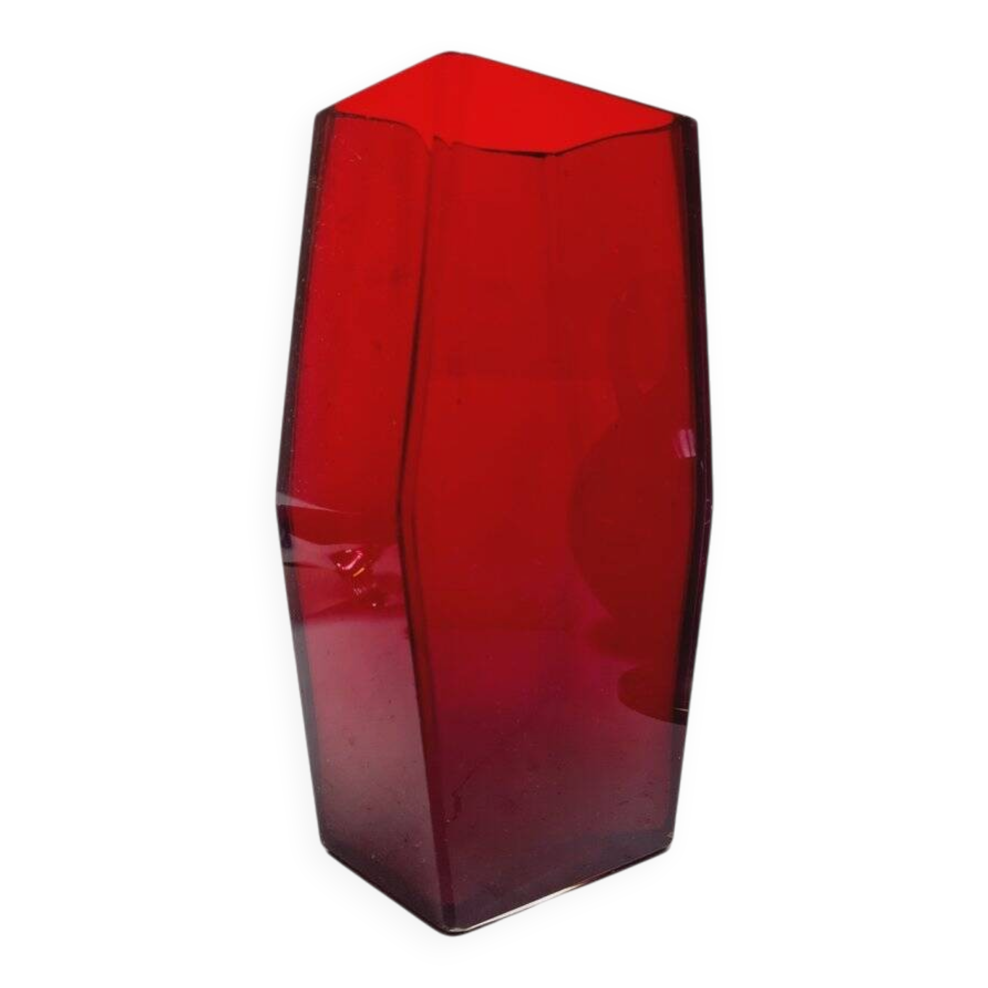 Art Deco glass vase by Joseph Hoffmann from Moser, Czechoslovakia, 1930s