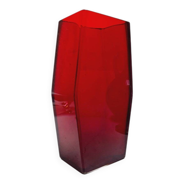 Art Deco glass vase by Joseph Hoffmann from Moser, Czechoslovakia, 1930s