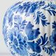 Royal Delft blue ceramic lamp, 1971, new pistachio silk shade.