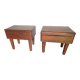 Pair of Scandinavian teak bedside tables from the 1960s.